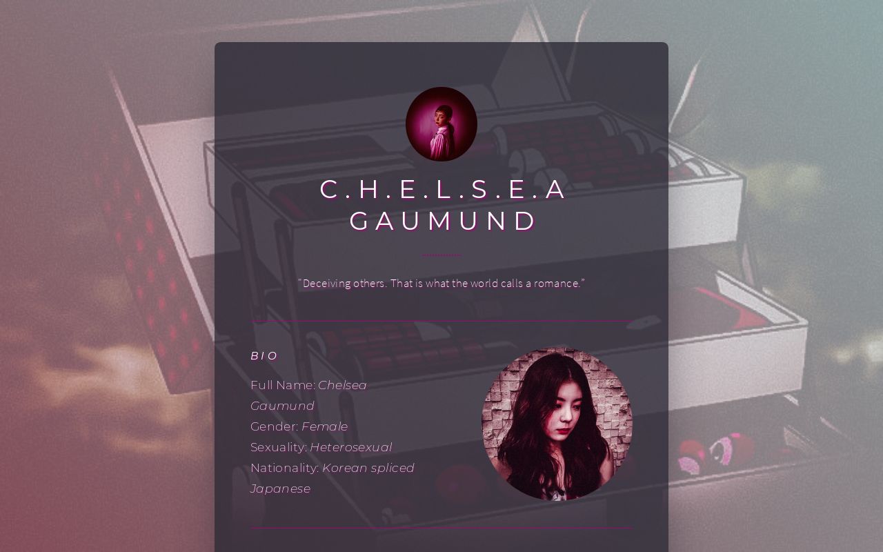 Carrd profile picture for @chelsea